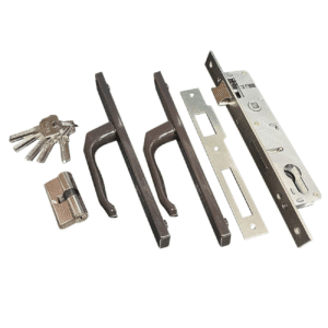 Замок калиточный Коричневый алюминий (AL)+ЦАМ Arni