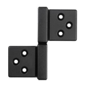 Петля накладная 143Q ALDEGHI LUIGI с квадратной осью Черный матовый