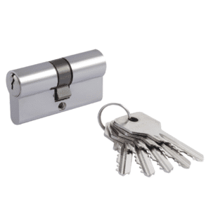 Цилиндровый механизм STD Z Ключ/ключ Л-60 30/30 CP (блестящий хром) ЦАМ Нора