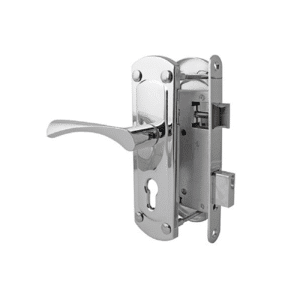 Замок врезной 1423 CP (блестящий хром) алюминий (AL)+ЦАМ Arni